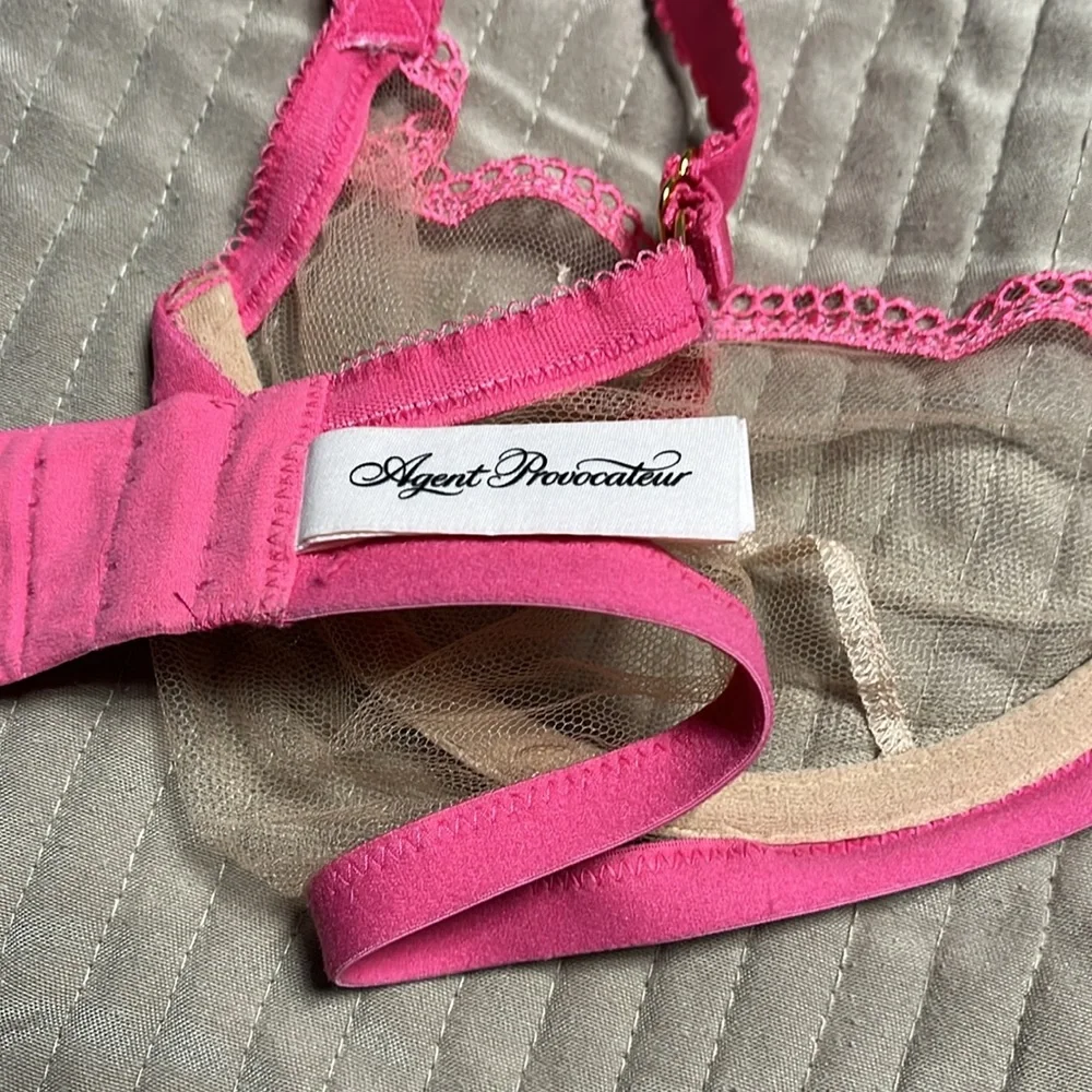 Agent provocateur Kay pink nude 32dd bra - Picture 7 of 8